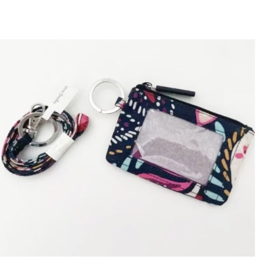 Vera Bradley Paisley Zippered ID Pouch and Lanyard